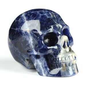 Crystal Skull Blue & White Sodalite
